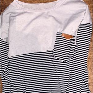 Long sleeve shirt, slightly cropped